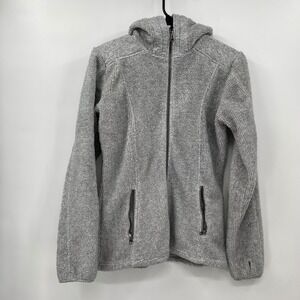 Kuhl‎ Women's Fleece Jacket Gray Full Zip Hooded Pockets Outdoor